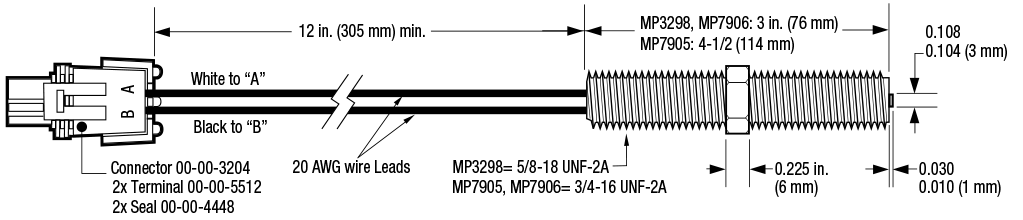 Magnetic Pickup Dimensions