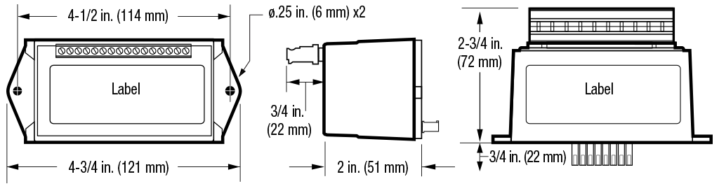 Dimensions TTD Power Supply (PSU-2)